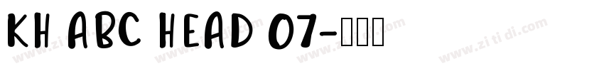 KH ABC HEAD 07字体转换